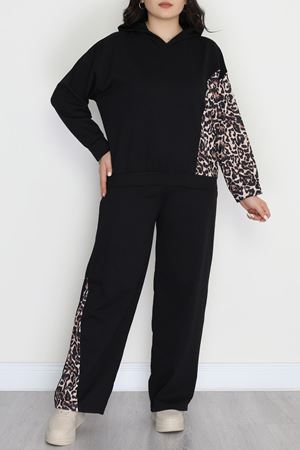 Büyük Beden 2 İplik Eşofman Takımı Siyah - 50962.1005.