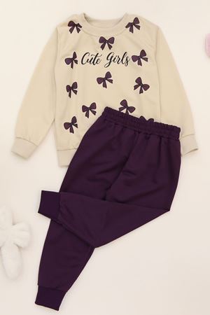 3-8 Yaş 2 İplik İkili Takım Mor - 50927.1776.