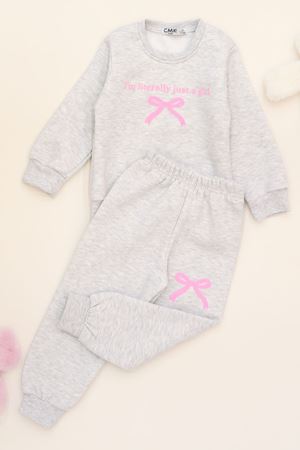 3-7 Yaş 3 İplik Şardonlu İkili Takım Gri - 50905.1867.