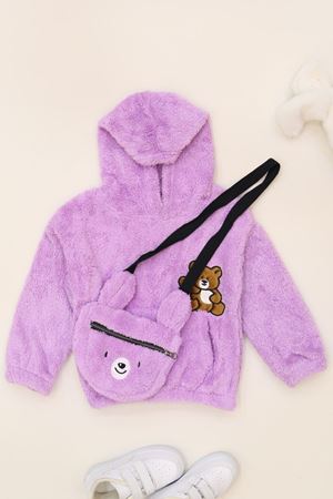3-7 Yaş Çantalı Welsoft Sweat Lila - 624433.1576.