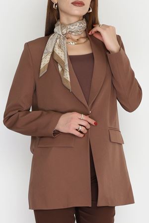 Desenli Şal Camel - 31478.2104.