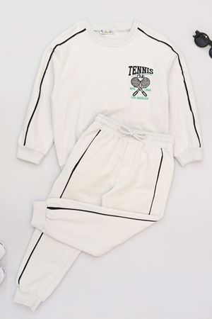 6-9 Yaş Şardonlu Yumoş Kumaş Takım Gri - 2264060.1576.