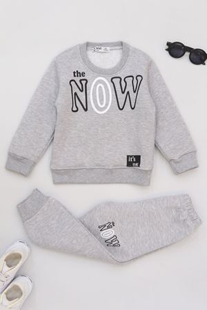 3-7 Yaş 3 İplik Şardonlu Takım Gri - 50815.1867.