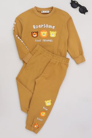 2-5 Yaş Şardonlu Yumoş Kumaş Takım Camel - 1264029.1576.