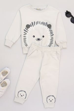 2-5 Yaş Şardonlu Yumoş Kumaş Takım Gri - 1264304.1576.