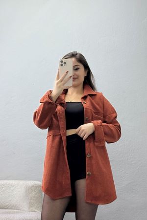 Çift Cep Kaşe Gömlek Tarçın - 20258.1775.