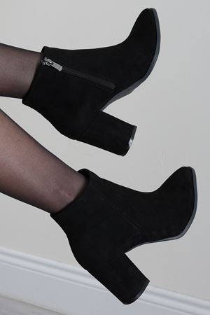 7 Cm Topuklu Bot Süetsiyah - 42446.264.