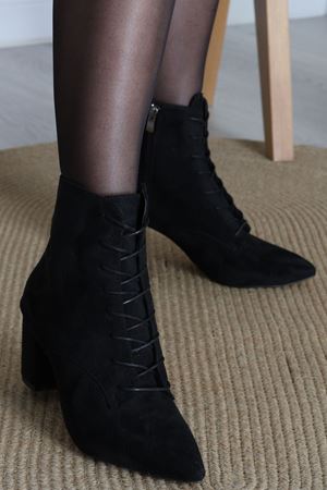 7 Cm Topuklu Bot Süetsiyah - 42453.264.