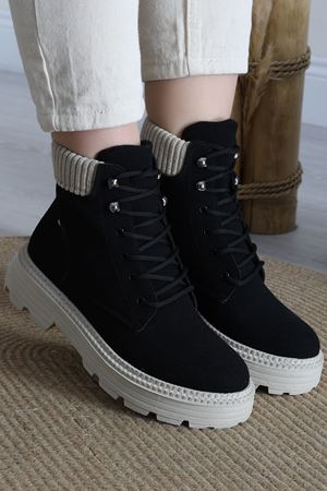 5 Cm Topuklu Bot Süetsiyah - 42452.264.