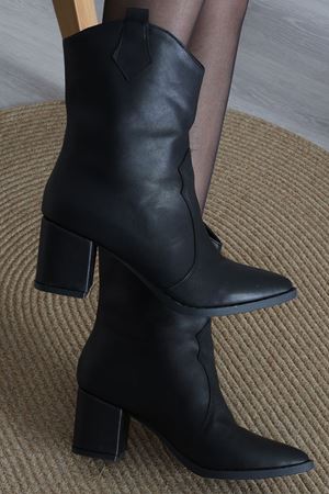 6 Cm Topuklu Kovboy Çizme Siyahderi1 - 42457.264.