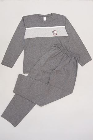 10-16 Yaş Garnili Erkek Çocuk Pijama Takımı Fümegri - 50715.1838.