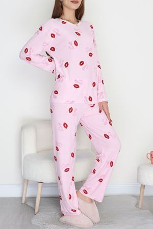 Süet Alt Üst Aynı Pijama Takımı Pembedudak - 118.1287.