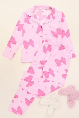 3-14 Yaş Baskılı Süet Çocuk Takım Pembekurdele - 480.1287.