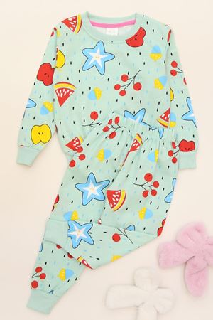 3-8 Yaş Şardonlu 2 İplik Takım Suyeşili - 53550.1776.