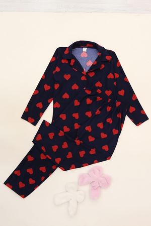 3-14 Yaş Baskılı Süet Çocuk Takım Lacikırmızı - 480.1287.