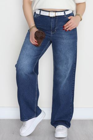 Büyük Beden Palazzo Kot Pantolon Mavi - 31539.1184.