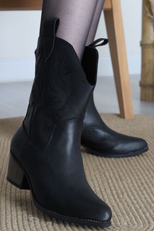 5 Cm Topuklu Kovboy Bot Siyahderi - 31497.264.