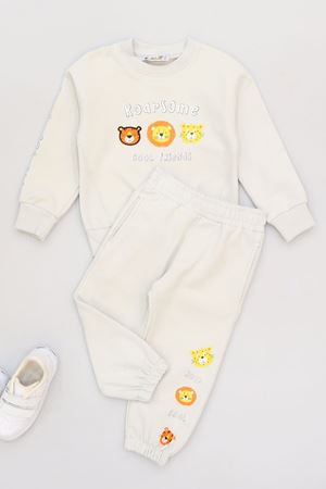 2-5 Yaş Şardonlu Yumoş Kumaş Takım Gri - 1264029.1576.