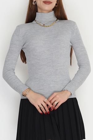 Balıkçı Yaka Triko Gri - 70807.2052.