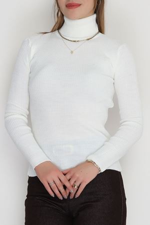 Balıkçı Yaka Triko Kemik - 70807.2052.