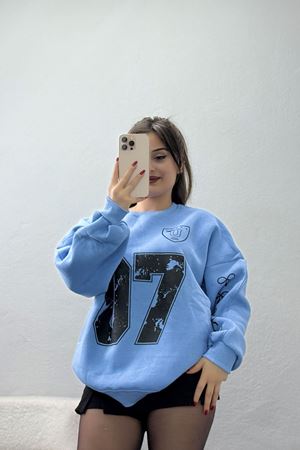 3 İplik Şardonlu Oversize Sweat Bebemavi - 50920.1878.