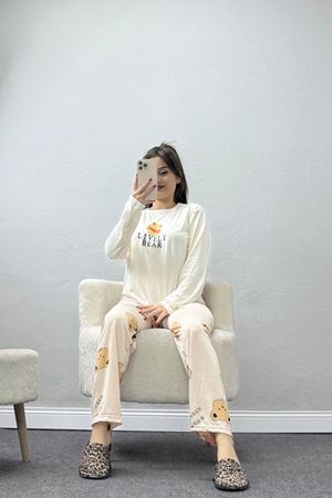 Enjeksiyon Baskı Milan Pijama Takımı Bejayıcık - 6665.1287.