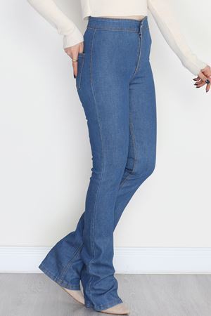 Cepsiz İspanyol Kot Pantolon Açık Mavi - 800113.1431.
