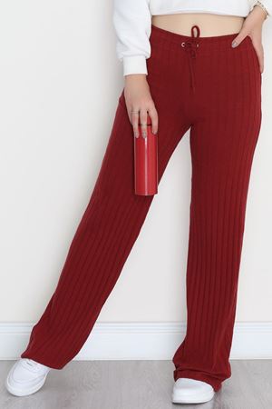 İnterlok Fitilli Palazzo Alt Bordo - 90976.1748.