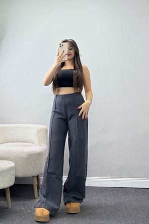 Selanik Kumaş Çımalı Pantolon Antrasit - 51035.1254.