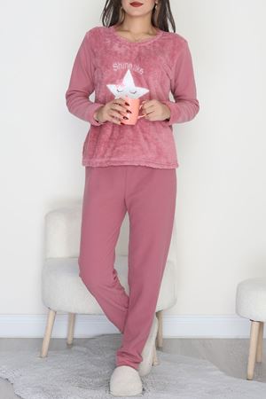 Peluş Polar Pijama Takımı Gülkurusu2 - 50767.1961.
