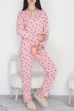 Alt Üst Aynı Pijama Takımı Pudra - 50722.1961.