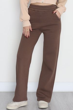 Üç İplik Palazzo Eşofman Altı Açıkkahve - 20970.1878.