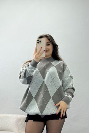 Etnik Desen Triko Fümegri - 3038.1577.