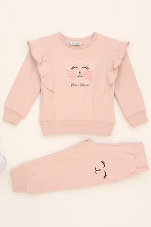 2-5 Yaş Şardonlu Yumoş Kumaş Takım Pudra - 5264329.1576.