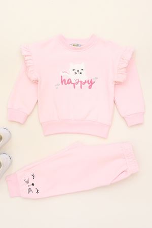 2-5 Yaş Şardonlu Yumoş Kumaş Takım Açıkpembe - 5264331.1576.