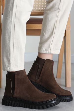 Lastik Detaylı Bot Kahvesüet - 31495.264.