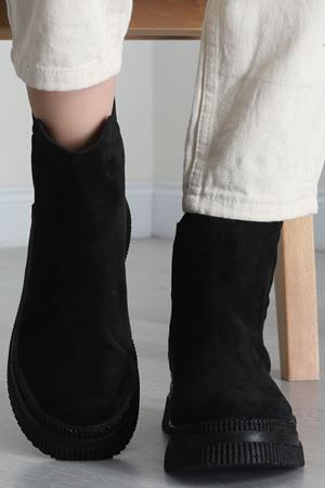 Lastik Detaylı Bot Siyahsüet - 31495.264.