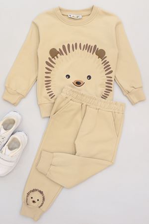 2-5 Yaş Şardonlu Yumoş Kumaş Takım Bej - 1264304.1576.