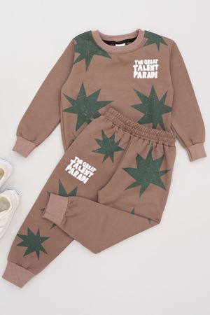 4-10 Yaş 2 İplik Şardonlu İkili Takım Kahve - 52037.1776.