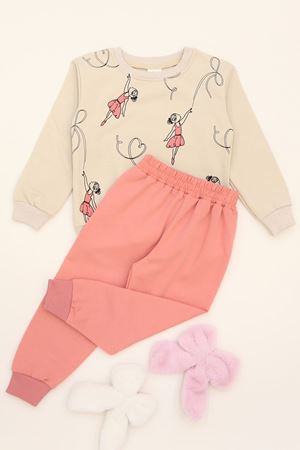 4-10 Yaş 2 İplik Şardonlu İkili Takım Somon - 52039.1776.