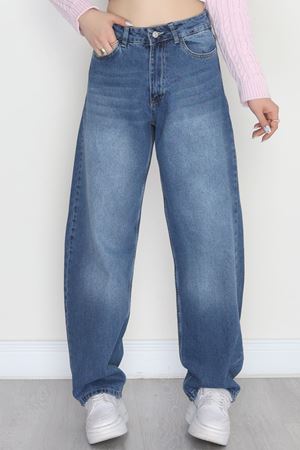 Tokalı Baggy Kot Pantolon Lacivert - 31581.1184.
