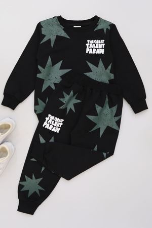 4-10 Yaş 2 İplik Şardonlu İkili Takım Siyah - 52037.1776.