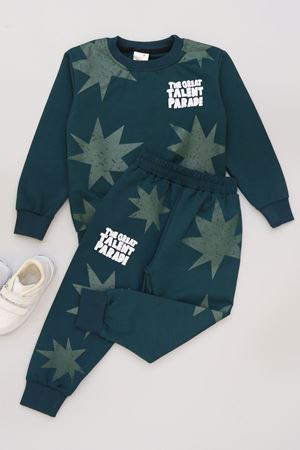 4-10 Yaş 2 İplik Şardonlu İkili Takım Zümrüt - 52037.1776.