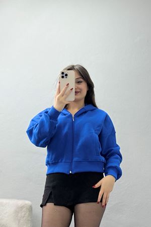 3 İplik Kompakt Oversize Fleto Cepli Sweat Saks - 42506.1878.