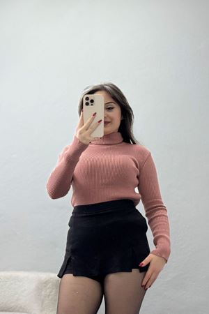 Balıkçı Yaka Triko Gülkurusu - 70807.2052.