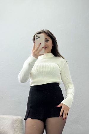 Balıkçı Yaka Triko Kemik - 70807.2052.