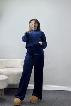 Kapşonlu Kadife Takım Laci - 466.1287.