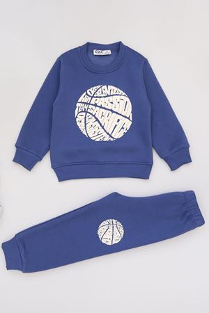 3-7 Yaş 3 İplik Şardonlu İkili Takım Mavi - 50805.1867.