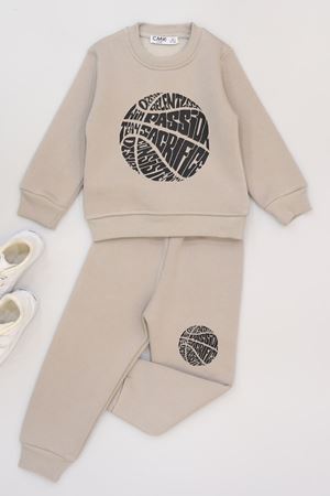 3-7 Yaş 3 İplik Şardonlu İkili Takım Gri - 50805.1867.