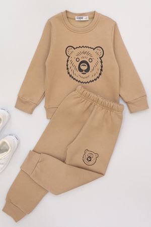 3-7 Yaş 3 İplik Şardonlu İkili Takım Açıkkahve - 50810.1867.